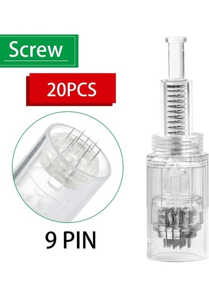 20 Adet Vida 9 Pin 100/10 Adet Dr.imp Kalem Vidası Mikro Iğneler Derma Kalemi Mikro Iğne Kartuşu Derma Silindiri 9 Pin/12 Pin/36 Pin/3d/5d Nano Cilt Bakımı (Yurt Dışından) fiyatları
