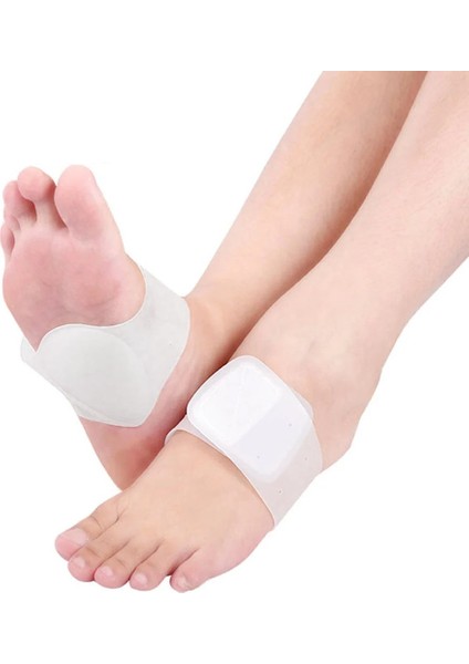 Beyaz Tcare 1 Çift Kemer Desteği Brace - Kaymaz Taban Ayak Kemeri Desteği Plantar Fasiit Topuk Ağrısı Yardım Ayak Bakımı Şok Yastığını Emer (Yurt Dışından)