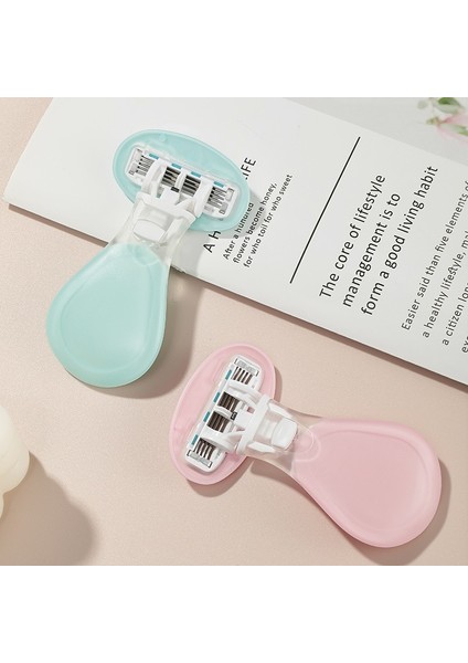 Yeşil Karsyngirl Mini Koltukaltı Bacak Yüz Saç Kadın Düzeltici Tıraş Makinesi Manuel Tıraş Kadın Jilet Düzelticiler 4 Katmanlı Bıçaklar Jilet (Yurt Dışından) indirimleri