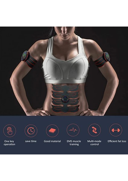 Turuncu Karın Kas Çalıştırıcı Akıllı Dijital Ekran Şarj Edilebilir Karın Kas Stimülatörü Ems Masaj Kemeri Ev Fitness Kemeri (Yurt Dışından) fırsatları