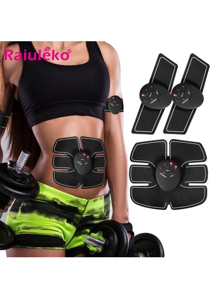 Kol Masajı Ems Kablosuz Kas Stimülatörü Abs Karın Kas Eğitmen Vücut Fitness Kalça Eğitmen Göbek Masajı Electroestimuladores Unisex (Yurt Dışından)