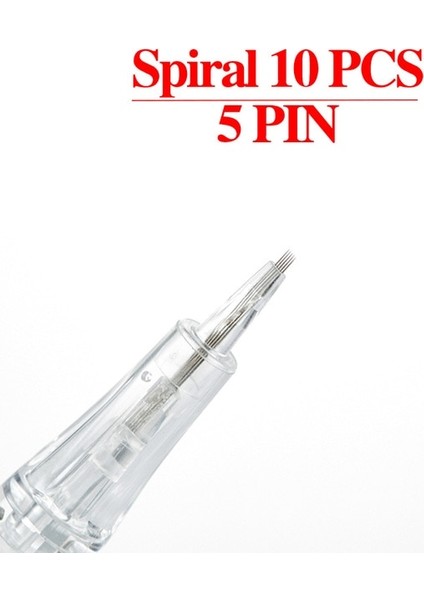10 Adet 5pin Kablosuz V1 Derma Kalemi LED Ekran ile 5 Seviye Dermapen Mikroiğne Mikroiğneleme Meterapi Izleri Mts Makinesi (Yurt Dışından)