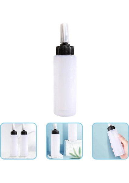 Beyaz 4 Adet Şampuan Şişesi Kuru Temizleme Pot Doldurulabilir Boş Salon Şişeleri Sıkma Plastik Saç Yağı Dağıtım Aplikatör Saç Derisi (Yurt Dışından) modelleri