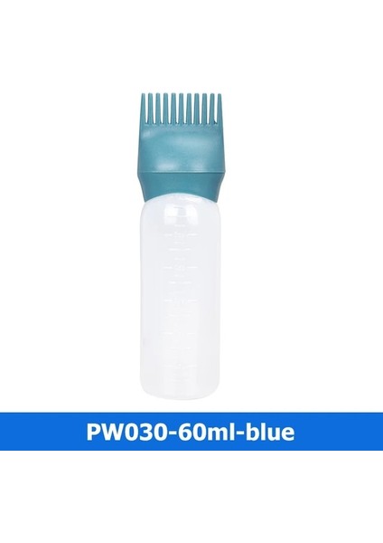 PW030-BLUE-60ML 60/120/180ML Saç Boyası Aplikatör Şişeleri Huile Tarak Fırça 20 Stilleri Mini Taşınabilir Şampuan Şişesi Şekillendirici Saç Boyama Saç Aracı (Yurt Dışından)