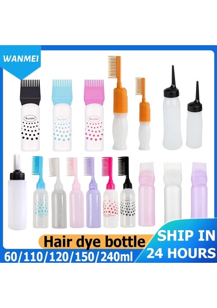PW030-BLUE-60ML 60/120/180ML Saç Boyası Aplikatör Şişeleri Huile Tarak Fırça 20 Stilleri Mini Taşınabilir Şampuan Şişesi Şekillendirici Saç Boyama Saç Aracı (Yurt Dışından)