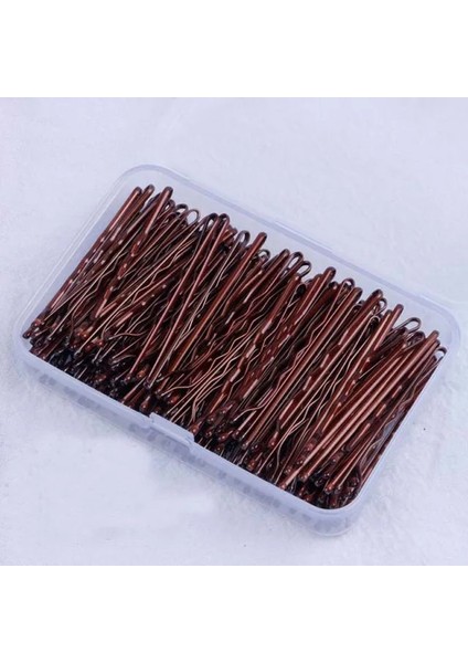 Kahverengi 150 Adet/kutu Metal Saç Klipleri Düğün Kızlar Için Tokalar Barrette Kıvırcık Dalgalı Sapları Saç Tokaları Saç Şekillendirici Aksesuarları (Yurt Dışından)