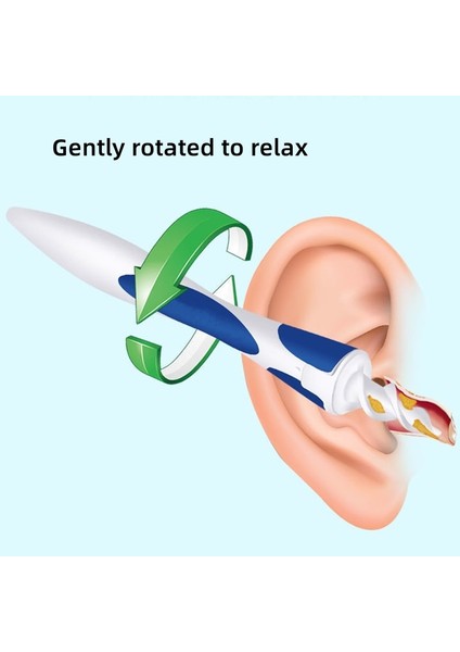 Yeşil Kulak Temizleyici Yumuşak Silikon Kulak Kiri Sökücü Aracı 16 Yedek Ipuçları Spiral Kulak Kiri Temizleyici Sağlık Kulak Temizleyici Kulak Bakım Araçları (Yurt Dışından)