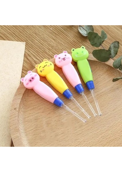 Rastgele Renkler Bebek Kulak Temizleyici Kaşık LED Flaş Işığı Kulak Kiri Küret Seçici Görsel Çocuk Earpick Eer Balmumu Kazmak Sökücü Sağlık Aracı (Yurt Dışından)