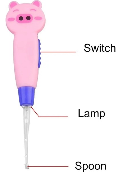 Rastgele Renkler Bebek Kulak Temizleyici Kaşık LED Flaş Işığı Kulak Kiri Küret Seçici Görsel Çocuk Earpick Eer Balmumu Kazmak Sökücü Sağlık Aracı (Yurt Dışından) indirimleri