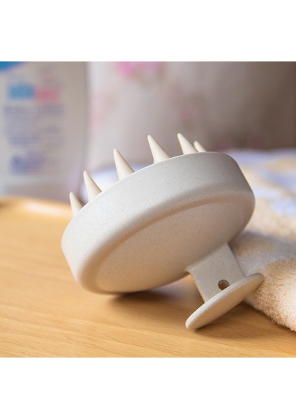 025 Saç Derisine Masaj Fırçası Çevre Dostu Saç Eksfoliyator Fırça Buğday Samanı Kafa Scrubber Silikon Saç Derisine Masaj Şampuan Fırçası (Yurt Dışından) modelleri