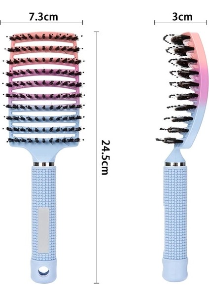Soluk Pembemsi Gri Sihirli Demelant Fırça Kıl Naylon Saç Popbrush Çözücü Fırça Saç Derisi Masaj Tarak Saç Fırçası Pop Fırça Kuaförlük Şekillendirici Aracı (Yurt Dışından) modelleri