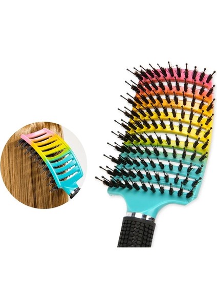 Soluk Pembemsi Gri Sihirli Demelant Fırça Kıl Naylon Saç Popbrush Çözücü Fırça Saç Derisi Masaj Tarak Saç Fırçası Pop Fırça Kuaförlük Şekillendirici Aracı (Yurt Dışından) indirimleri