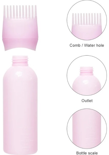 Mor 170 ml Renkli Plastik Saç Boyası Doldurulabilir Şişe Aplikatör Tarak Dağıtım Salon Saç Boyama Kuaförlük Şekillendirici Aracı (Yurt Dışından) indirimleri