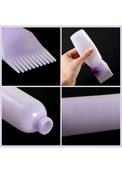 Gül Kırmızı 120 ml Renkli Plastik Saç Boyası Doldurulabilir Şişe Aplikatör Tarak Dağıtım Salon Saç Boyama Kuaförlük Şekillendirici Aracı (Yurt Dışından) fırsatları