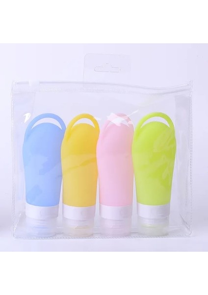 90 ml 4 Adet Silikon Seyahat Şişeleme Seyahat Kiti Şişeleme Losyon Şişeleme Depolama Şişesi Silikon Şişe Küçük Numune Şişesi (Yurt Dışından)