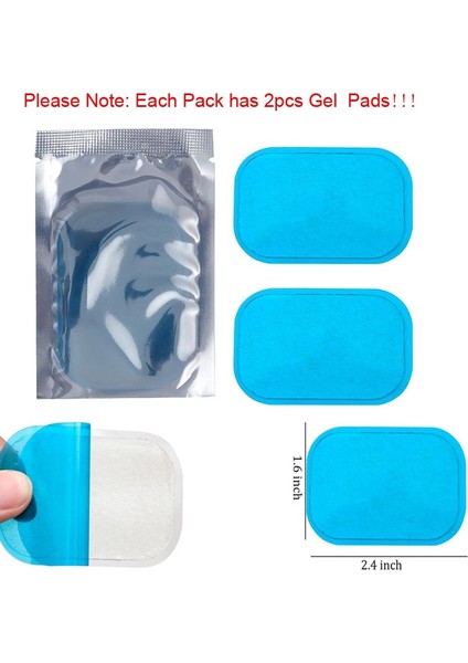 30 PACK-60PCS Yüksek Kaliteli Yedek Abs Jel Pedleri Ems Kas Stimülatörü Egzersiz Eğitmeni Karın Yedek Jel Yama Aksesuarları (Yurt Dışından)