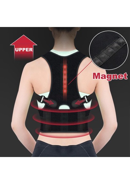 Beyaz L Kadın Erkek Ortopedik Sırt Desteği Kemerler Manyetik Duruş Düzeltici Doğru Duruş Brace Düzeltici De Duruş 10 Mıknatıslar Korseler (Yurt Dışından) fırsatları