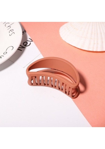 02ORR Donuk Lehçe Oymak Plastik Saç Pençe Basit Banyo Makyaj Saç Klipleri Şeker Tatlı Kızlar Saç Aksesuarları (Yurt Dışından)