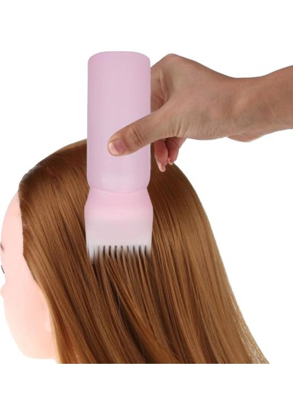 Pembe Aplikatör Fırça Dağıtım Salon Saç Boyama Boyama Kadın Güzellik 170 ml Pro Salon Saç Bakım Şişesi Sıcak Saç Boyası Şişesi (Yurt Dışından)