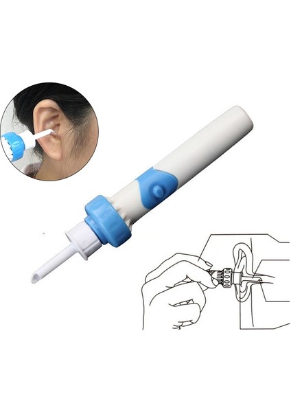 Mavi Elektrikli Akülü Güvenli Titreşim Ağrısız Vakum Kulak Kiri Temizleme Temizleyici Sökücü Spiral Kulak Temizleme Cihazı Kazmak Balmumu Kulak Tıkacı 1 Takım (Yurt Dışından) modelleri