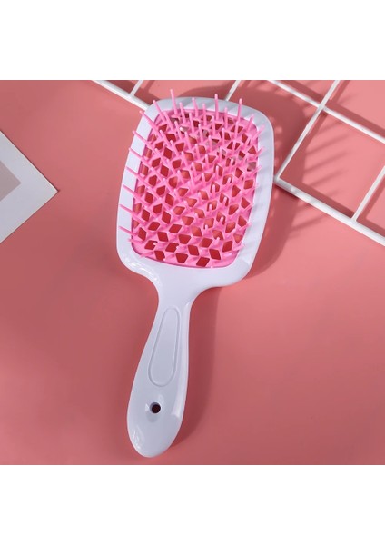C Geniş Diş Hava Yastığı Tarak Islak Kuru Saç Dolaşık Açıcı Saç Derisi Masaj Fırçası Kuaförlük Kadın Şeffaf Asılı Delik Kolu Tarak (Yurt Dışından) indirimleri