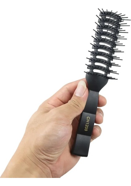 Açık Kahverengi 1 Adet Nervürlü Tarak Erkekler Için Erkek Kabarık Saç Fırçası Salon Kuaförlük Tarak Masaj Kaburga Saç Tarak Saç Derisi Berber Saç Şekillendirici Saç Tarak (Yurt Dışından)