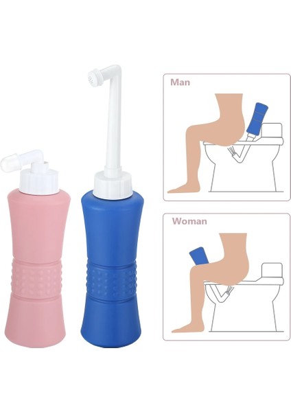 Mavi 500 ml Taşınabilir Seyahat El Bide Püskürtücü Şişe Memesi Tuvalet Kişisel Temizleyici Koltuk Hijyen Spreyi Yıkama Seyahat Dostu (Yurt Dışından)