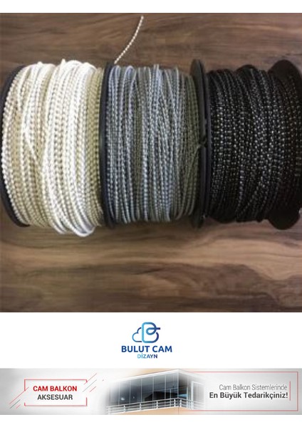 200M Cam Balkon İpi Plastik Boncuk Ip