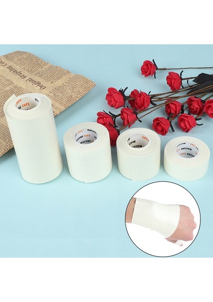 4 cm x 3 M 1 x Rulo Sünger Bej Premium Yapışkan Bant Spor Bağlama Physio Kas 25/40/100MM Elastik Bandaj Gerilme Yaralanması Desteği (Yurt Dışından)