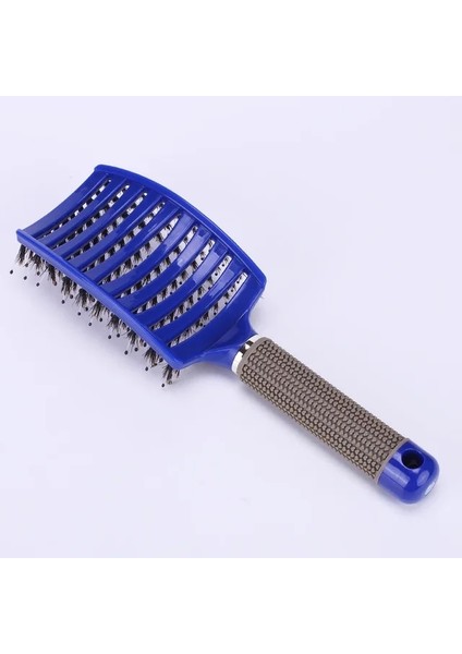 Mavi Saç Fırçası Saç Derisi Masaj Tarak Saç Fırçası Kıl ve Naylon Kadın Islak Kıvırcık Detangle Saç Fırçası Salon Kuaförlük Şekillendirici Araçları (Yurt Dışından)