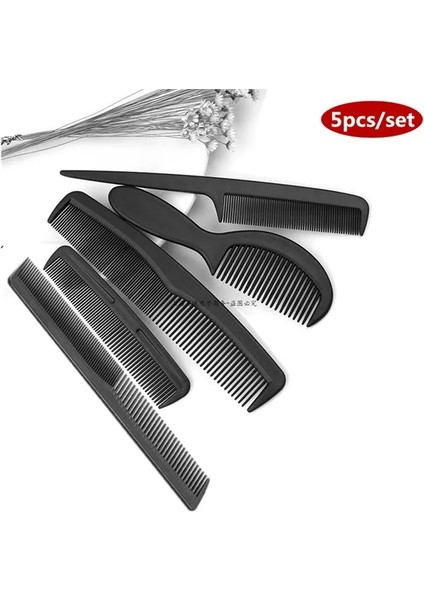 5 Adet Yeni Gelenler Erkek Kadın Güzellik Salonu Saç Şekillendirici Kuaförlük Siyah Plastik Fırça Tarak Anti-Statik Saç Fırçası Modelleme Araçları (Yurt Dışından)