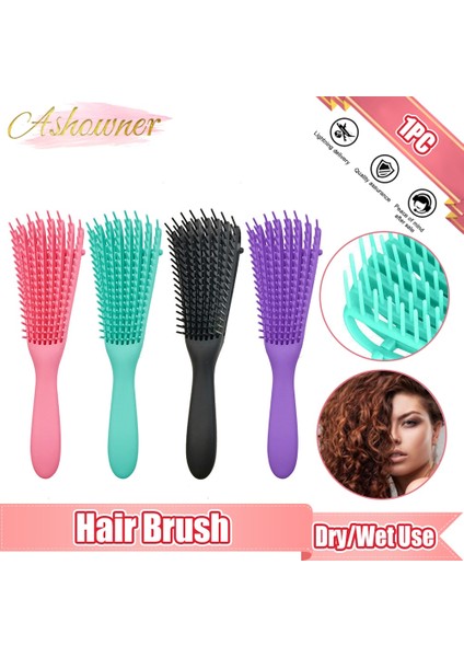 Pink-01 1pc Saç Fırçası Dolaşık Açıcı Fırça Saç Derisi Masaj Saç Tarak Kadın Detangle Saç Fırçası Şekillendirici Kıvırcık Kuaförlük Salon Bakım Aracı (Yurt Dışından) modelleri