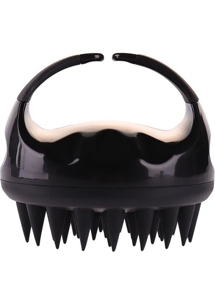 LMZ176-BLACK Lohas Taşınabilir Saç Fırçası Silikon Şampuan Fırçalar Saç Masaj Tarak Kuru Yıkama Kafa Saç Derisi Masaj Fırçası Saç Büyümesi Için (Yurt Dışından)