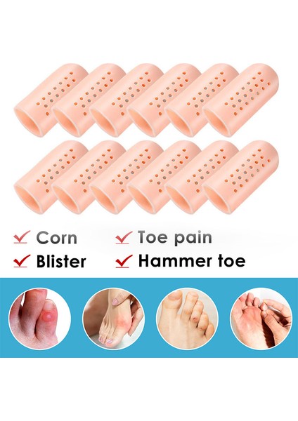 Beyaz 2 Adet/1 Çift Ayak Koruyucu Başparmak Bakımı Silikon Yumuşak Nefes Ayak Mısır Kabarcıklar Ayak Kapatma Başlığı Parmak Koruma Ayak Bakımı Aracı (Yurt Dışından)