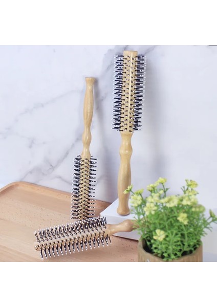 M Mini Yuvarlak Naylon Saç Fırçası Kıvırcık Saç Şekillendirici Tarak Dönen Tarak Yuvarlak Fırça Ahşap Saplı Ince Veya Kısa Saç Erkekler Için (Yurt Dışından) fiyatları