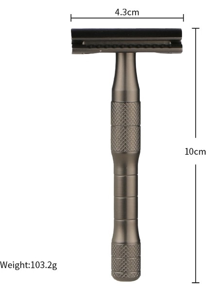 Parlak Gümüş Tıraş Makinesi Haward Mat Siyah Tıraş Makinesi Tüm Çift Kenarlı Tıraş Bıçağına Uygun Erkekler ve Kadınlar Için Klasik Manuel Metal Tıraş Makinesi, 20 Tıraş Bıçağı (Yurt Dışından)