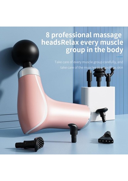 Siyah Kas Vurmalı Masaj Tabancaları Vurmalı Tabanca L Masaj Vücut Boyun Sırt Derin Doku Fasya Tabancası Titreşim 8 Kafa Masaj Aletleri (Yurt Dışından) indirimleri