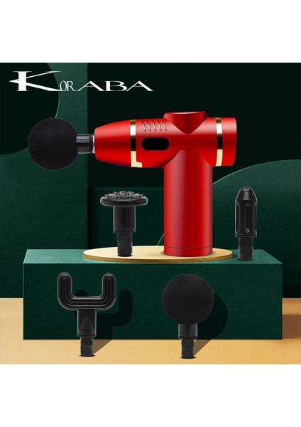 RD-H01 4 Kafalı Tip-C Mini Masaj Tabancası Boyun Arka Ayak Bacak Omuz Vücut Derin Kas Masajı Perküsyon Düğmesi Elektrikli Tabanca Masajı (Yurt Dışından)
