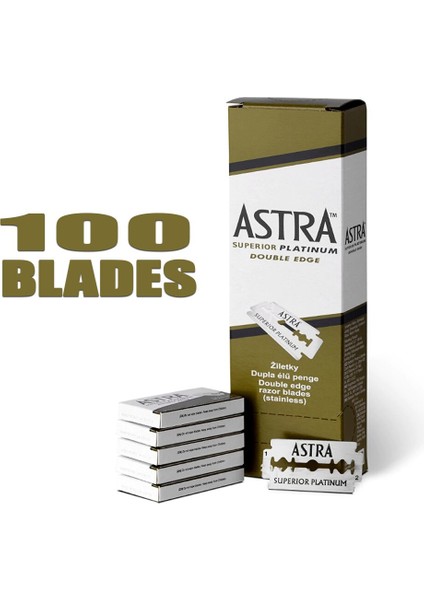 3 Kutu 300 Adet Astra Platinum Çift Kenar Üstün Platin Çift Kenarlı Emniyetli Tıraş Bıçağı Paslanmaz Çelik En Üst Kalite. (Yurt Dışından)