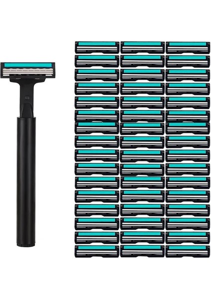 30 Bıçaklı Jilet Klasik 2 Kenar Emniyetli Jilet Erkek Tıraş ve Kadın Epilasyon Için 48 Tıraş Bıçakları Manuel Tıraş Makinesi (Yurt Dışından)