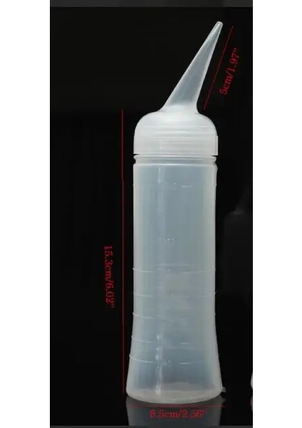 260ML 120/260ML Salon Saç Rengi Ölçüm Aplikatör Şişe Ölçeği Kuaförlük Aracı (Yurt Dışından)