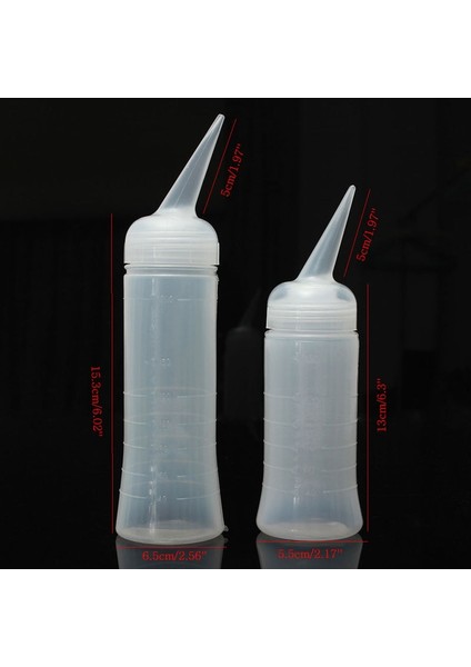 260ML 120/260ML Salon Saç Rengi Ölçüm Aplikatör Şişe Ölçeği Kuaförlük Aracı (Yurt Dışından)