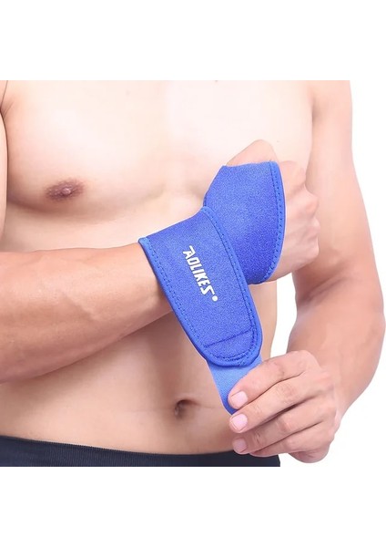 Mavi 1 Adet Geri Dönüşümlü Bilek Brace Desteği Gömme Sağ/sol Başparmak Sabitleyici Voleybol Badminton Için Ayarlanabilir Bilek Desteği Wrap (Yurt Dışından)