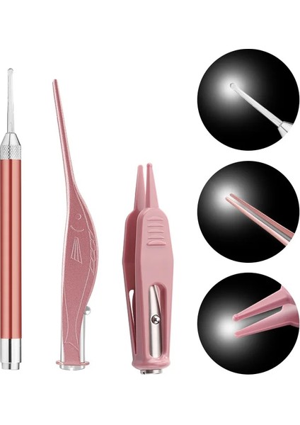 1x Earwax Penlight Kulak Burun Temizleyici Kaşık LED El Feneri Bebek Kulak Kiri Küret Seçici Görsel Endoskop Earpick Booger Balmumu Sökücü Cımbız Forseps Seti (Yurt Dışından) fiyatları