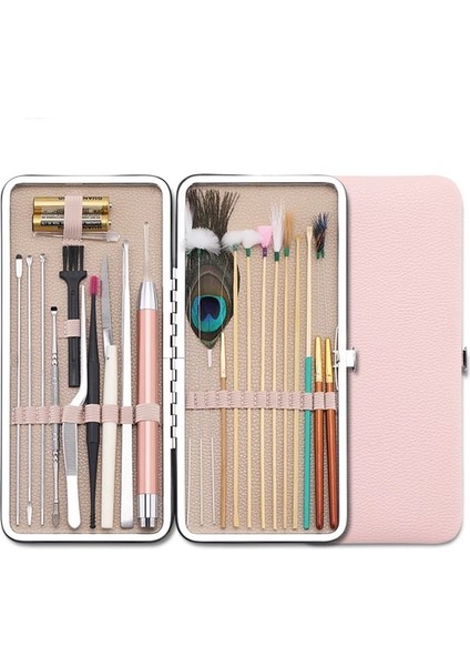 D 23 Adet Setleri Profesyonel Kulak Kiri Temizleme Aracı Setleri Kulak Temizleyici Seti Işitme Cihazı Kulak Kiri Giderici Kulaklar Çubukları Yaylar Ev Sağlık (Yurt Dışından)