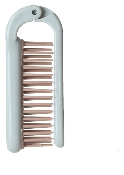 Mavi 1 Adet Katlanabilir Saç Tarak Taşınabilir Seyahat Curling Düz Saç Fırçası Yumuşak Diş Anti Statik Kafa Masajı Saç Şekillendirici Aksesuarları (Yurt Dışından)