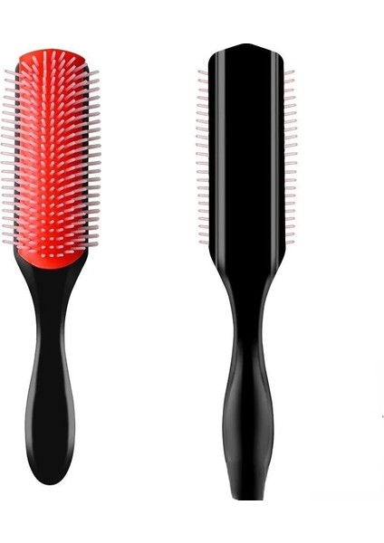 L Black2 9-Satır Dolaşık Açıcı Saç Fırçası Denman Dolaşık Açıcı Saç Fırçası Saç Derisi Masaj Düz Kıvırcık Islak Saç Tarak (Yurt Dışından) fiyatları