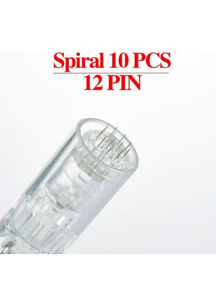 10 Adet 12PIN Kablosuz Dermapen Elektrikli 5 Seviye Cilt Bakım Kalemi LED Ekran ile Microblading Cilt Bakımı Mikro Iğneleme Terapi Skar (Yurt Dışından)