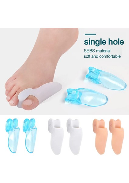 Beyaz Sıcak Unisex Başparmak Düzeltici Yumuşak Silikon Tek Delik Ayak Ayırıcı Düzleştirici Bunyon Atelleri Bunyon Pedleri Kadın Erkek Için (Yurt Dışından)