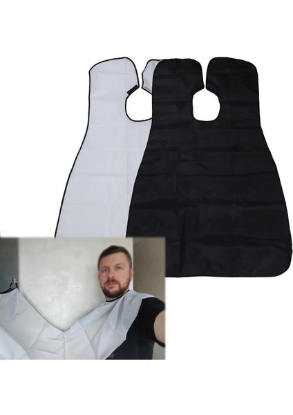 Beyaz 1pc Sakal Yakalayıcı Pelerin Önlük Ayna Vantuz Önlük Saç Tıraş Sakal Yakalayıcı Temiz Bakım Su Geçirmez Çiçek Bezi Iki Suctio (Yurt Dışından) fiyatları